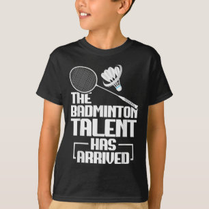 バドミントンマッチ才能シャトルプレーヤーバドミントン Tシャツ