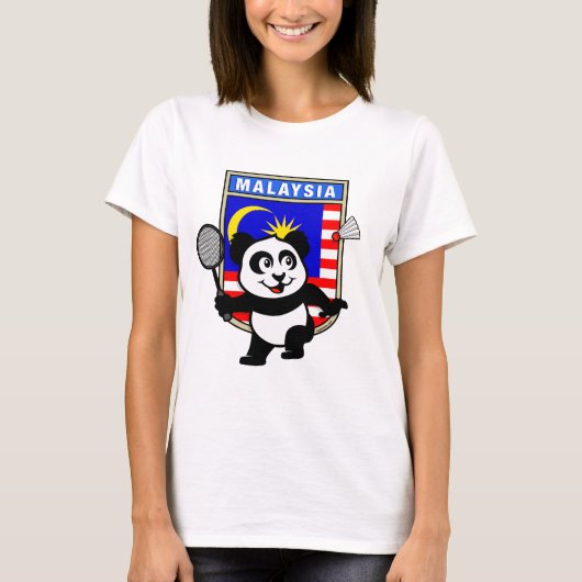 バドミントンマレーシアパンダ Tシャツ (正面)