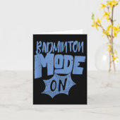 バドミントンモード発動 面白いバドミントン選手 カード (黄色い花)