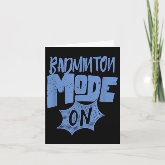バドミントンモード オン 面白いバドミントン選手 カード (正面)