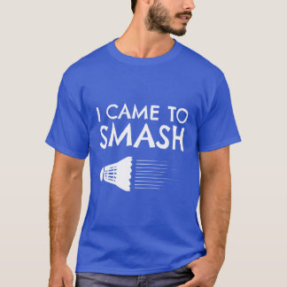 バドミントンユーモアのスマッシュシャトルコックバーディスポーツgif tシャツ