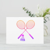 バドミントンラケットシャトルコックバーディグラデーションー 招待状 (スタンド正面)