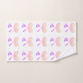 バドミントンラケットシャトルコックバーディパターン バスタオルセット (ハンドタオル)