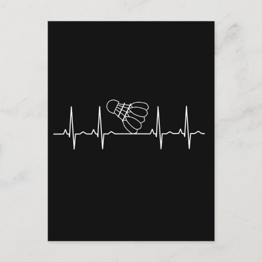 バドミントンラケットハートビート ポストカード (正面)