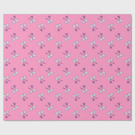 バドミントンラケットパターンピンク ラッピングペーパー