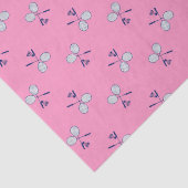 バドミントンラケットパターンピンク 薄葉紙 (詳細)