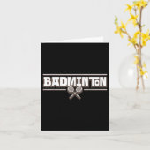 バドミントンラケット – バおもしろいドミントンプレーヤー カード (黄色い花)