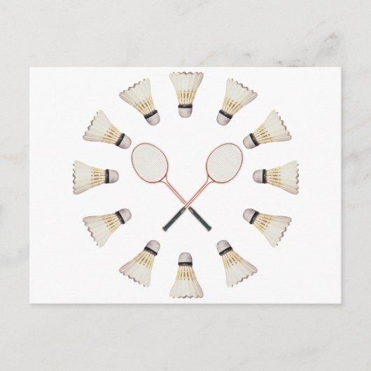 バドミントンラケット ポストカード (正面)