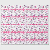 バドミントンラケット ラッピングペーパー (フラット)