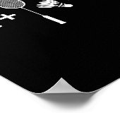 バドミントンラブハッピーチームプレーヤーコーチ ポスター (角)