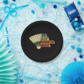 バドミントンレトロヴィンテージ ペーパープレート (パーティー)