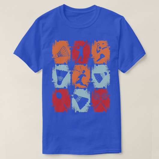 バドミントンレトロ3 Tシャツ (デザイン正面)