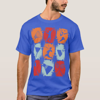 バドミントンレトロ3 Tシャツ