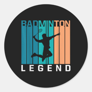 バドミントン伝説バドミントン選手シャトルスポーツS ラウンドシール