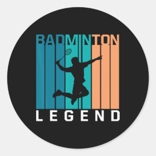バドミントン伝説バドミントン選手シャトルスポーツS ラウンドシール