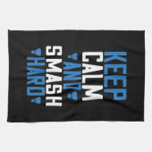 バドミントン保 – 落ち着いてスマッシュ懸命 キッチンタオル (横)