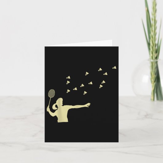 バドミントン女子シャトルガールシャトルラケット カード (正面)