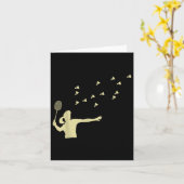 バドミントン女子シャトルガールシャトルラケット カード (黄色い花)