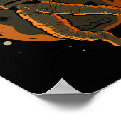 バドミントン宇宙飛行士の宇宙空間の宇宙飛行士 ポスター (角)