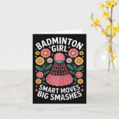 バドミントン少女シャトル面白バドミントン カード (黄色い花)