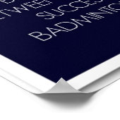 バドミントン引用文モチベーション:成功ポスター ポスター (角)