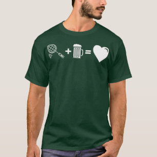バドミントン応援マグオブビールアスリートギフトアイディアT Tシャツ