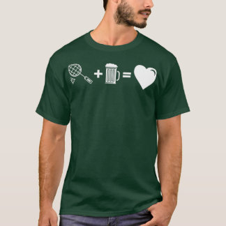 バドミントン応援マグオブビールアスリートギフトアイディアT Tシャツ