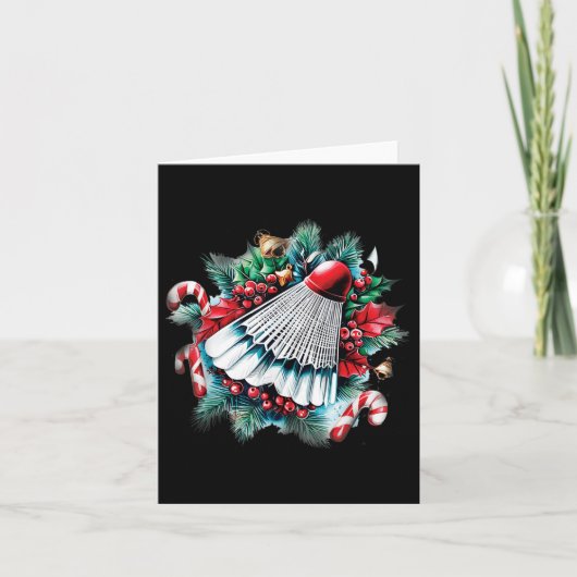 バドミントン愛好家のためのフェスティバルクリスマス、クリスマス カード (正面)