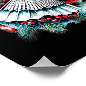 バドミントン愛好家のためのフェスティバルクリスマス、クリスマス ポスター (角)