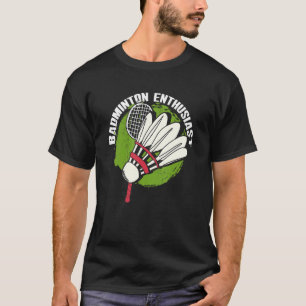バドミントン愛好家ラケットシャトルコックバドミントン Tシャツ