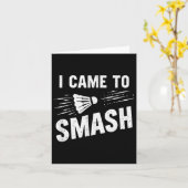 バドミントン来がシャットルを破る_7 カード (黄色い花)