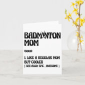 バドミントン母プレーヤーシャトル カード (黄色い花)