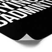 バドミントン泣き叫びに文字はっきりしたなし ポスター (角)