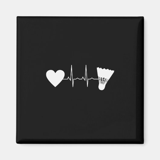 バドミントン球ハートビート マグネット (正面)