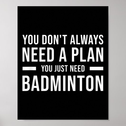 バドミントン男女おもしろい子 ポスター (正面)