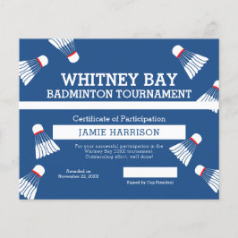 バドミントン競カスタム争ブルーホワイトコート