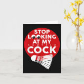 バドミントン羽子板おもしろいシャトルTシャツ カード (黄色い花)