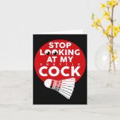 バドミントン羽子板おもしろいシャトルTシャツ カード (黄色い花)