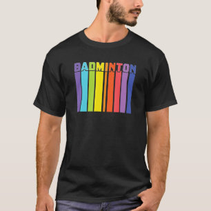 バドミントン背の高いシカラフルャトルコルク・ラケット・インド Tシャツ
