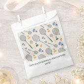 バドミントン誕生日パーティー フェイバーバッグ (クリップ留めされた状態)