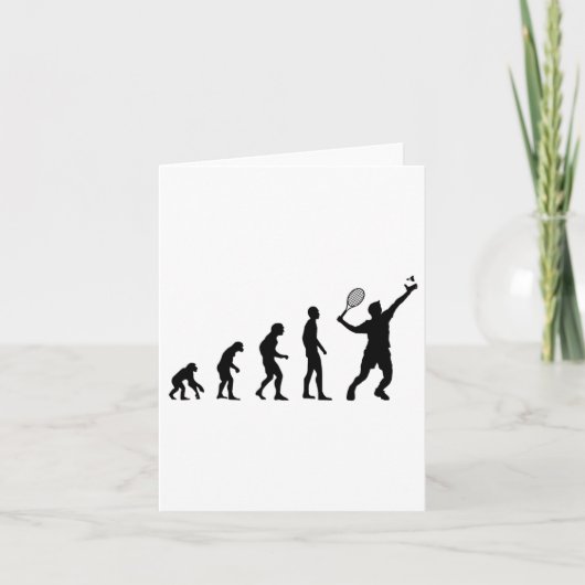 バドミントン進化シャトルバスおもしろい カード (正面)