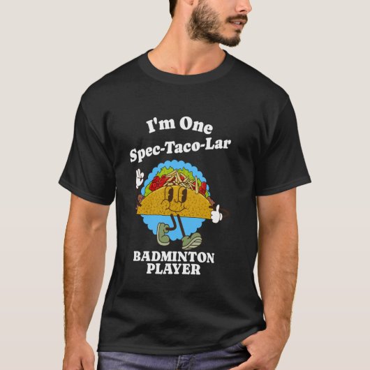バドミントン選手おもしろいタコ鑑賞引用文 Tシャツ (正面)
