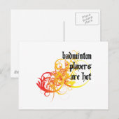 バドミントン選手が熱い ポストカード (正面/裏面)