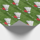 バドミントン選手にシャトルコックをありがとう ラッピングペーパー (角)