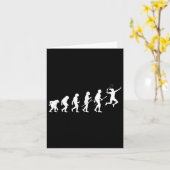 バドミントン選手の女性とギの面白い進化 カード (黄色い花)