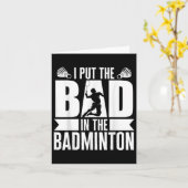 バドミントン選手の悪い部分を強調する バドミントン シャトル カード (黄色い花)