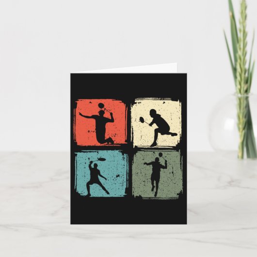 バドミントン選手の衣装バドミントン選手のシャトルバス カード (正面)