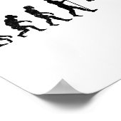 バドミントン選手の進化 – おもしろい ポスター (角)