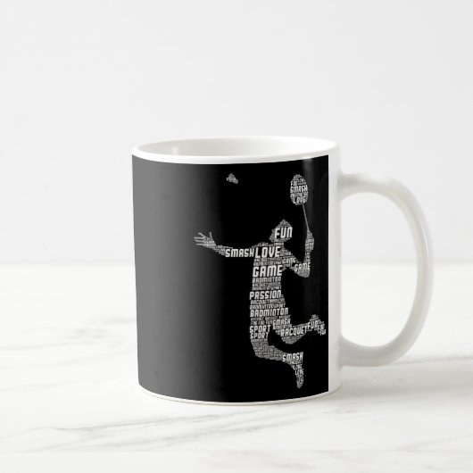 バドミントン選手シャトルボーイズ青年1 コーヒーマグカップ (右)