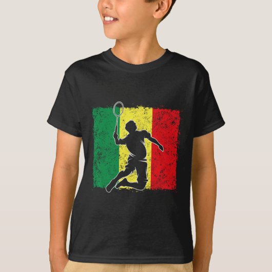 バドミントン選手セネガル国旗セネガル1 Tシャツ (正面)